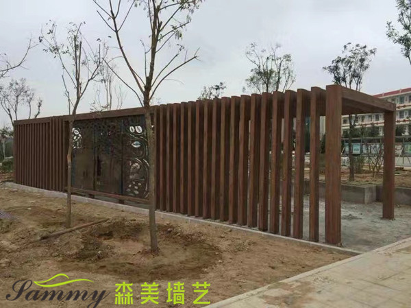 內蒙古阿拉善中心小學木紋漆項目