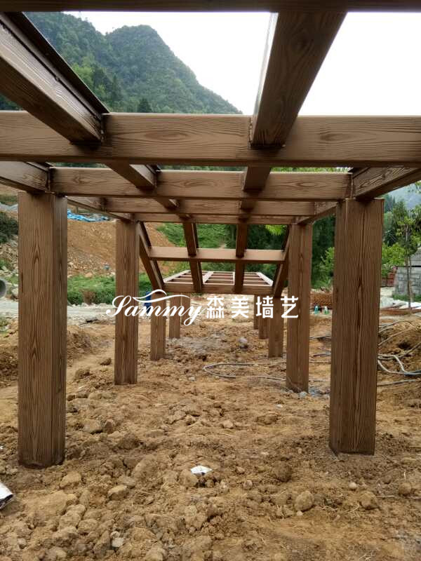 貴州省畢節市大方縣星宿苗族鋼構廊橋木紋漆項