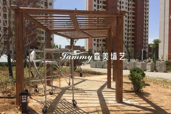 陜西延安寶塔區李渠鎮高茆灣村鋼構廊架項目