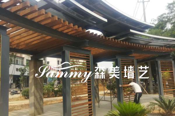 河南省三門峽市澠池縣會盟路鋼結(jié)構(gòu)仿木紋漆