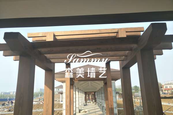 合肥中醫(yī)藥大學少荃湖校區(qū)混凝土廊架施工案例