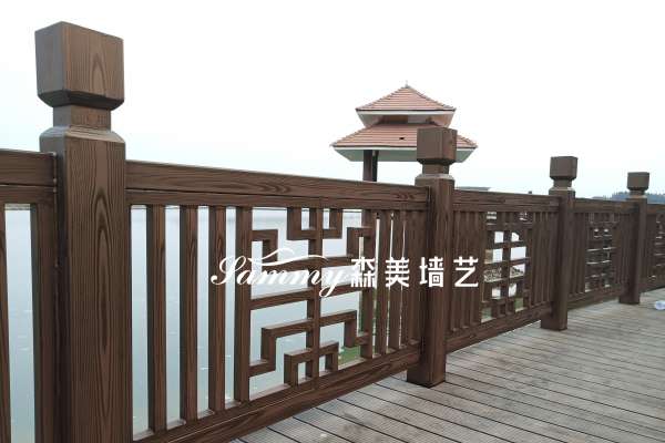 海南省儋州市海花島1號島鍍鋅護欄木紋漆項目
