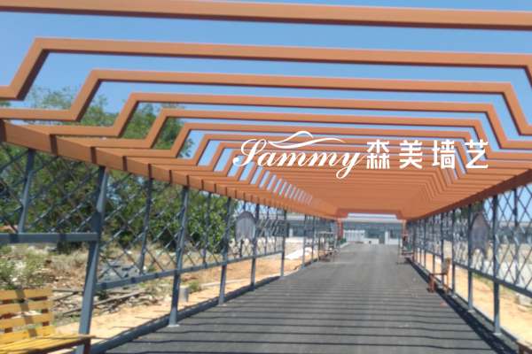北京密云高嶺鎮(zhèn)石匣村村委會鋼構(gòu)廊架項目