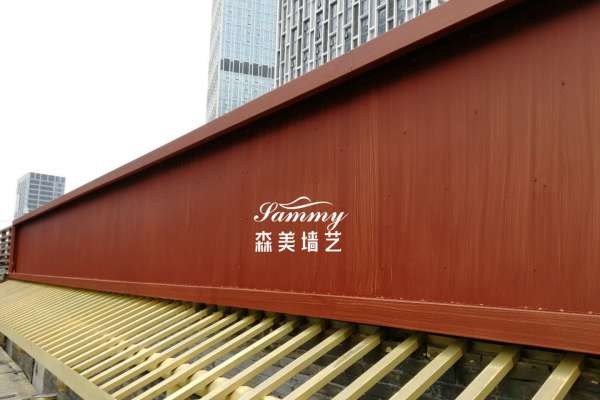 廣州番禺區(qū)萬達(dá)廣場譚鴨血火鍋店仿木紋漆施工